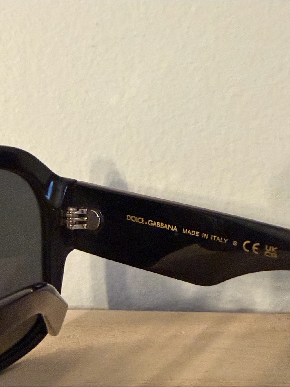 Dolce & Gabbana Glossy Black Square-Edge Sunglasses - Picture 6 of 7